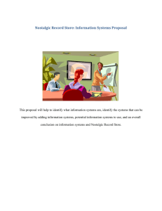 Nostalgic Record Store: Information Systems Proposal