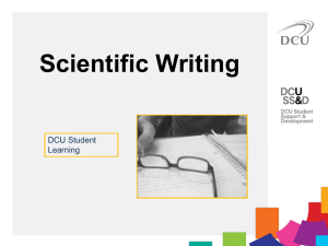 Scientific Writing Workshop Slides