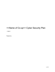 Cyber Security Plan Template