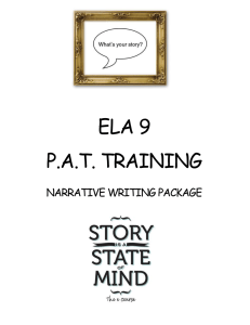 Mrs.Lutze-PAT Training Workshop-Narrative Essay