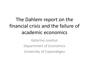 The financial crisis and the failure of academic economics