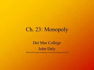 Ch. 23: Monopoly