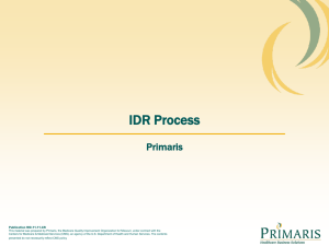 IDR Process