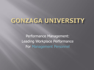 Training - Gonzaga University