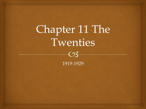 Chapter 11 The Twenties