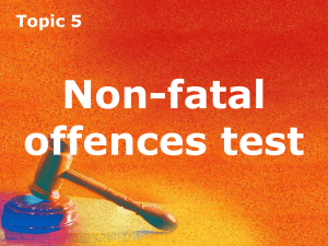 Non-fatal offences test