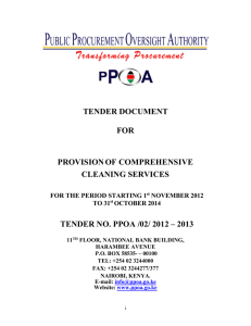 ppoa cleaning services tender 2014-2016 final