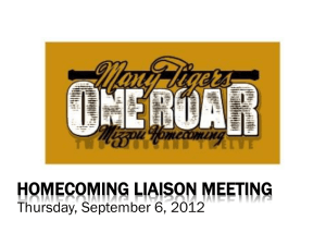 Homecoming Liaison meeting