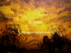 El Elyon - Maple Grove Ministries