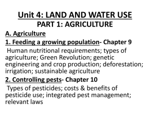 Unit 4: LAND AND WATER USE