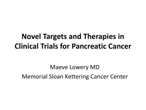 Novel Targets and Therapies in Clinical Trials for Pancreatic