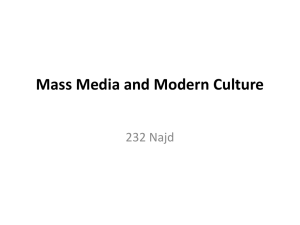 Mass Media and Modern Culture