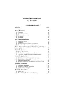 Architects Regulations 2015