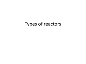 Types of reactors