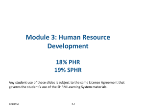 Module PowerPoint 3a - Pittsburgh Human Resources Association