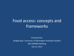 Food access concepts [a working title]