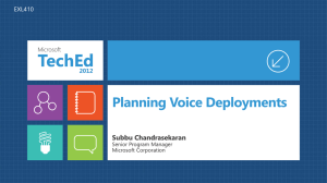 Lync 2010: Planning Voice Deployments