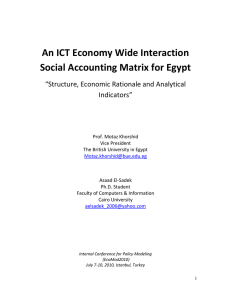 An ICT Economy Wide Interaction Social Accounting