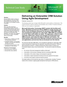 Delivering an Extensible CRM Solution Using Agile Development