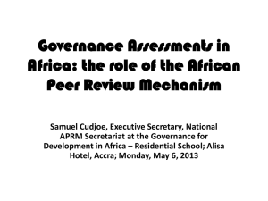 the role of the African Peer Review Mechanism