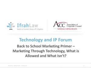 Technology and IP Forum: Back to School Marketing