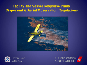 Dispersant & Aerial Observation Regulations