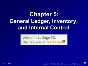 General Ledger, Inventory, and Internal Control