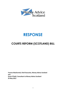 Response - Courts Reform Bill Consultation