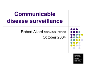 Infectious disease surveillance