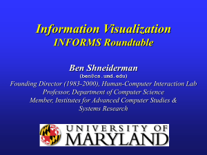 Information Visualization - University of Maryland at College Park
