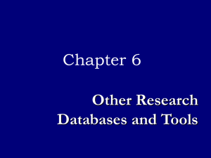 Other Database Research Strategies: Step 2: Determine the
