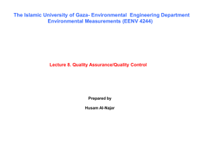 Introduction The policy document identifies environmental quality