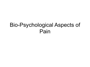 Bio-Psychological Aspects of Pain