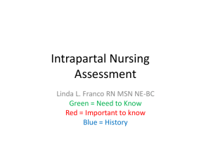 Intrapartal Nursing Assessment