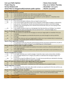 Survey Analysis Campaign Plan