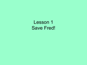 Lesson 1 Save Fred - Catawba County Schools