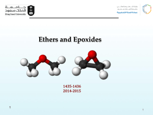 Ethers and Epoxides - Home - KSU Faculty Member websites