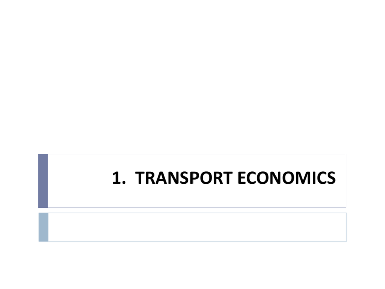 transport economics research topics