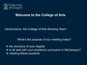 Welcome to the College of Arts - Advising