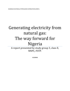 Generating electricity from natural gas: The way forward for Nigeria