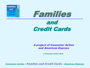 Families and Credit Cards - Powerpoint