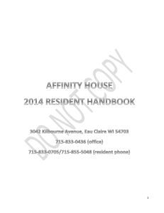 Affinity House Handbook - Lutheran Social Services LSS