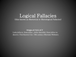 Logical Fallacies - The House of Ideas