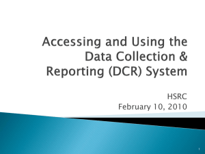 Accessing and using the DCR for Adult