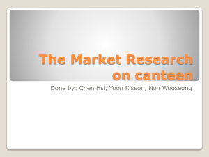 The Market Research on canteen