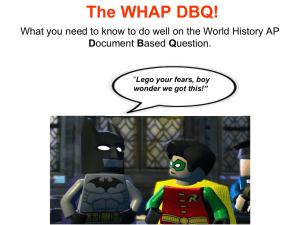The WHAP DBQ!