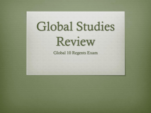 Green Global Studies 10 Review Packet 2015