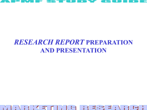 chapter 12 research report preparation and presentation