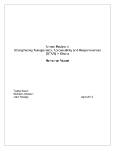 Annual Review Narrative Report