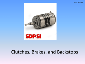 Clutches, Brakes, and Backstops